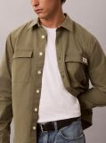 Green Comfort Cotton Utility Overshirt  Men