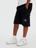 Black Woven Cotton Shorts  Boys