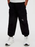 Black Woven Cargo Joggers  Boys