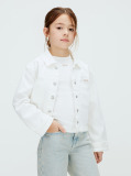 White White Denim Jacket  Girls