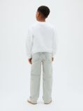 White Monologo Terry Crew Neck Sweatshirt  Boys