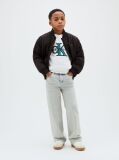 White Monologo Terry Crew Neck Sweatshirt  Boys