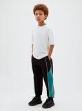 Black Tonal Monogram Colour-Blocked Joggers  Boys