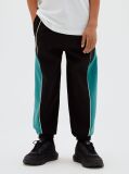 Black Tonal Monogram Colour-Blocked Joggers  Boys