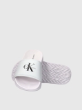 White Kids Signature Logo Sliders  Kids Unisex