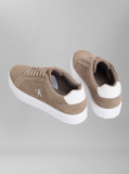 Brown Athena - Suede Signature Logo Trainers  Men