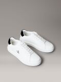 Λευκό Δερμάτινα Sneakers Με Signature Λογότυπο  Άνδρας