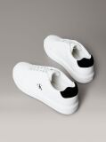 Λευκό Δερμάτινα Sneakers Με Signature Λογότυπο  Άνδρας