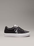 Μαύρο Δερμάτινα Sneakers Με Πλατφόρμα  Γυναίκα