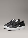 Μαύρο Δερμάτινα Sneakers Με Πλατφόρμα  Γυναίκα