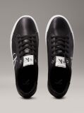 Μαύρο Δερμάτινα Sneakers Με Πλατφόρμα  Γυναίκα