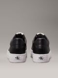 Μαύρο Δερμάτινα Sneakers Με Πλατφόρμα  Γυναίκα