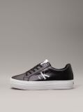 Μαύρο Δερμάτινα Sneakers Με Πλατφόρμα  Γυναίκα