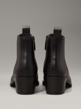 Black Leather Cowboy Ankle Boots  Women