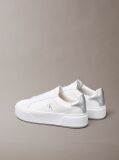 White Sienna - Leather Logo Platform Trainers  Women