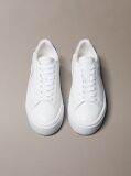 White Sienna - Leather Logo Platform Trainers  Women