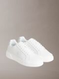 Λευκό Chunky Sneakers Από Δέρμα Με Ασημί Λεπτομέρεια  Γυναίκα
