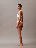 White 3 Pack Thongs - Modern Logo  Women