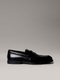 Black Leather Airfit® Cushioned Penny Loafers  Men