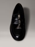 Black Leather Airfit® Cushioned Penny Loafers  Men