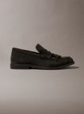 Brown Hardware Tassel Suede Loafers  Men