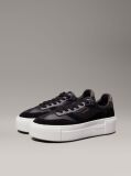 Black Leather Platform Trainers  Women