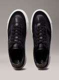 Black Leather Platform Trainers  Women