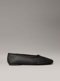 Black Shimmer Mesh Ballerinas  Women