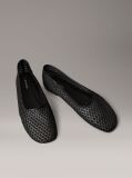 Black Shimmer Mesh Ballerinas  Women