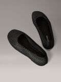 Black Shimmer Mesh Ballerinas  Women