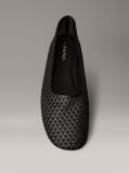 Black Shimmer Mesh Ballerinas  Women