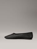Black Shimmer Mesh Ballerinas  Women