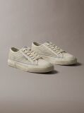 Beige Raffia Vulcanised Trainers  Women