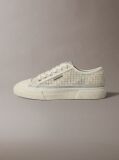 Beige Raffia Vulcanised Trainers  Women