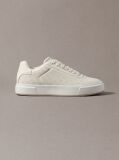 White Emblem Perforated Cupsole Trainers  Women