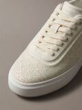 White Emblem Perforated Cupsole Trainers  Women