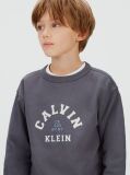 Grey Relaxed Varsity Sweatshirt  Boys