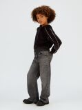 Black Boxy Zip Up Hoodie  Girls
