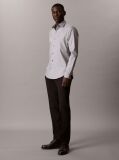 Grey Slim Fit Stretch Twill Shirt  Men