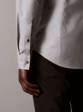 Grey Slim Fit Stretch Twill Shirt  Men