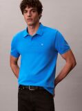 Μπλε Polo T-Shirt Από Βαμβάκι Πικέ  Άνδρας