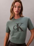 Green Monologo Cropped Jumper  Women