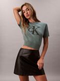 Green Monologo Cropped Jumper  Women
