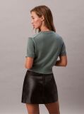 Green Monologo Cropped Jumper  Women