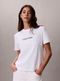 Λευκό T-Shirt Με Στρογγυλή Λαιμόκοψη Και Λογότυπο  Γυναίκα