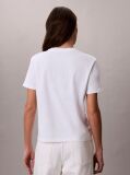 Λευκό T-Shirt Με Στρογγυλή Λαιμόκοψη Και Λογότυπο  Γυναίκα