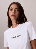 Λευκό T-Shirt Με Στρογγυλή Λαιμόκοψη Και Λογότυπο  Γυναίκα