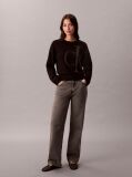 Black Smooth Cotton Monogram Jacquard Top  Women
