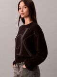 Black Smooth Cotton Monogram Jacquard Top  Women