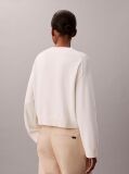 White Smooth Cotton Monogram Jacquard Top  Women
